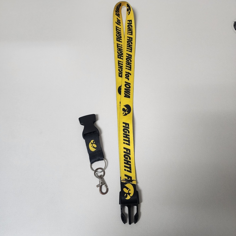 Iowa Hawkeyes 21" Lanyard Key Chain with Safety Release NCAA Licensed